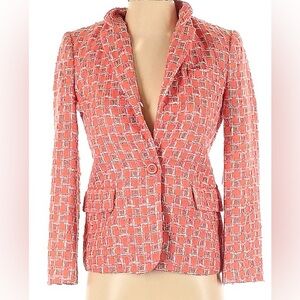 Alice + Olivia Tweed blazer pink/orange
